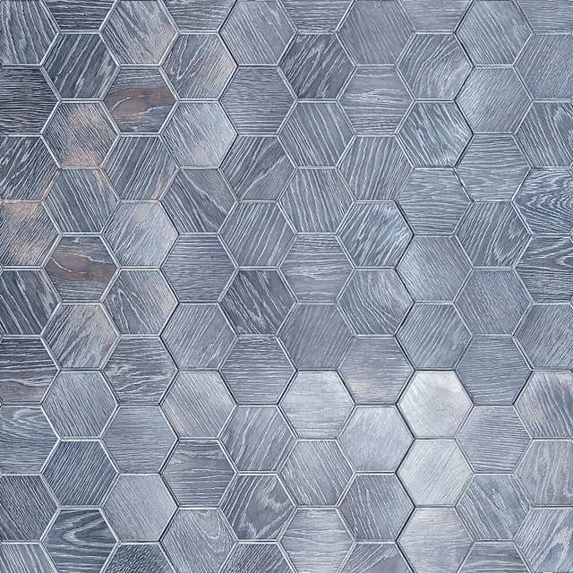 3D мозаика из дерева (дуб), колеровка беление