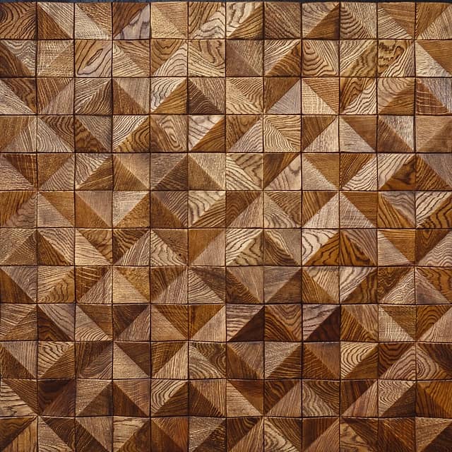 3D мозаика из дерева (дуб), колеровка венге