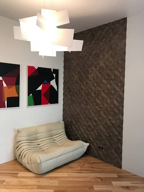 3D мозаика из дерева (дуб), колеровка венге