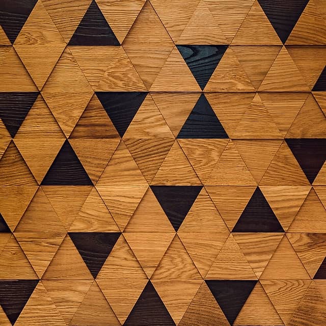 3D мозаика из дерева (дуб, термоясень), бесцветный