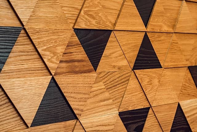 3D мозаика из дерева (дуб, термоясень), бесцветный