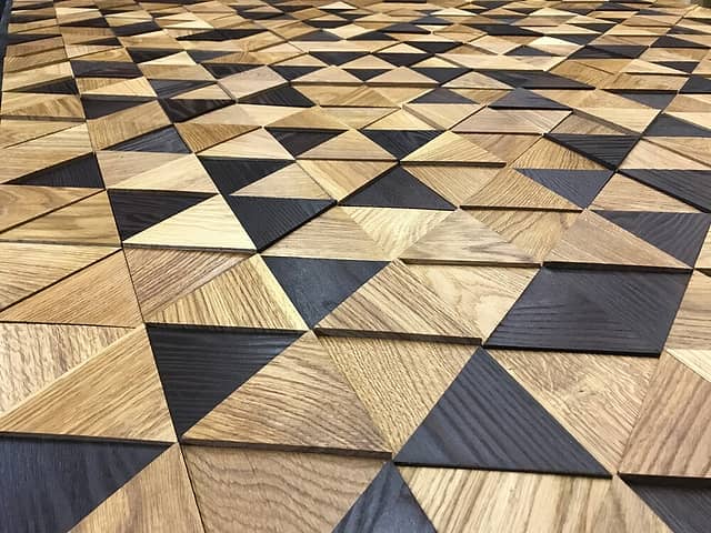 3D мозаика из дерева (дуб, термоясень), бесцветный