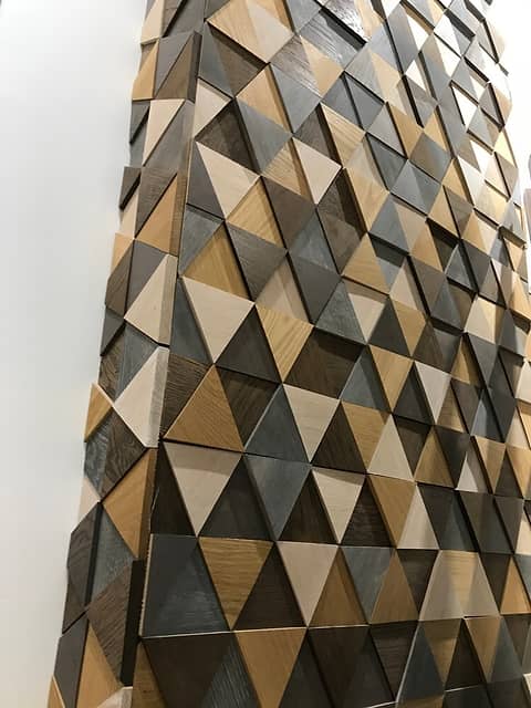 3D мозаика из дерева (дуб), колеровка бесцветный, венге, белый, серый, дымка