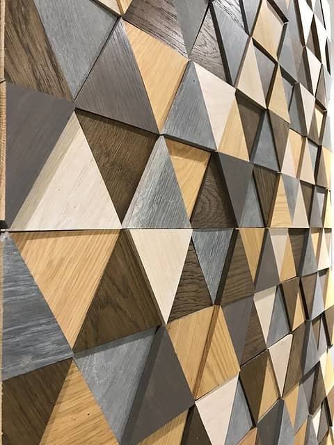 3D мозаика из дерева (дуб), колеровка бесцветный, венге, белый, серый, дымка