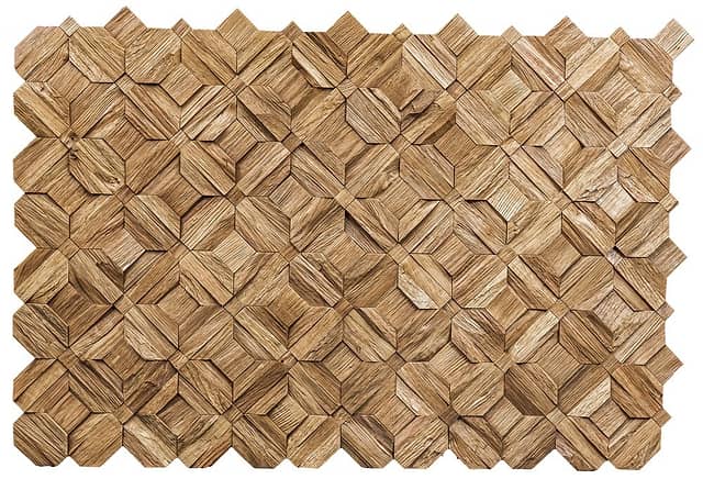 Колотая 3D мозаика из дерева (дуб), колеровка орех