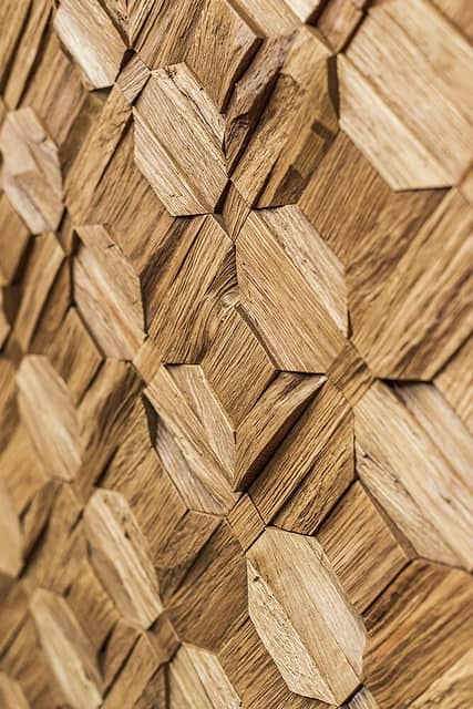 Колотая 3D мозаика из дерева (дуб), колеровка орех