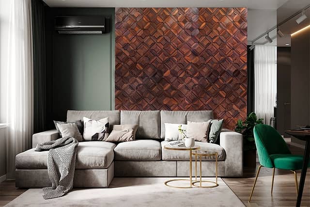 3D мозаика из дерева (термоясень), колеровка натур