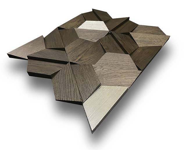 3D мозаика из дерева (дуб), колеровка эбен