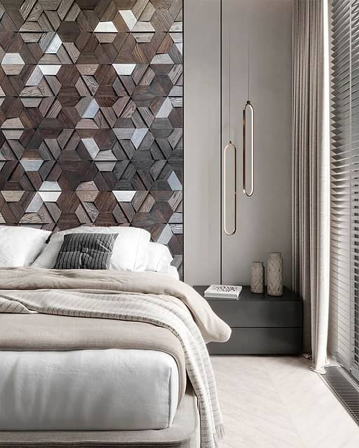 3D мозаика из дерева (дуб), колеровка эбен