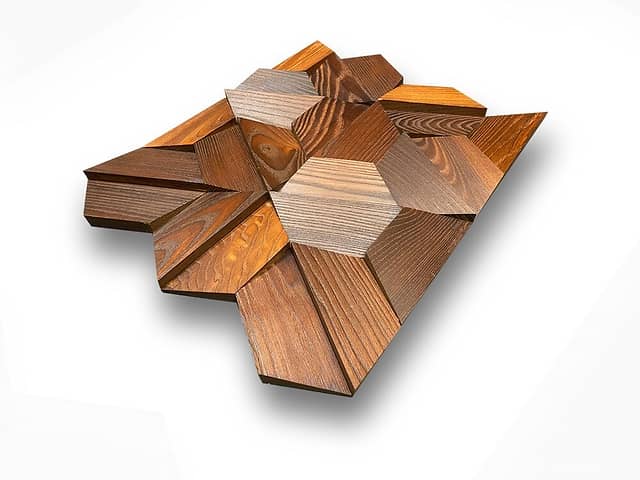 3D мозаика из дерева (термоясень), колеровка натур