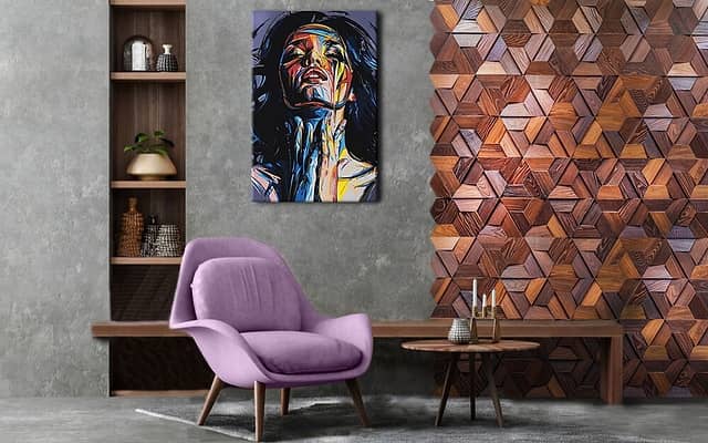 3D мозаика из дерева (термоясень), колеровка натур