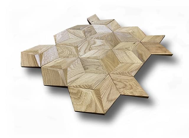 3D мозаика из дерева (дуб), колеровка натур