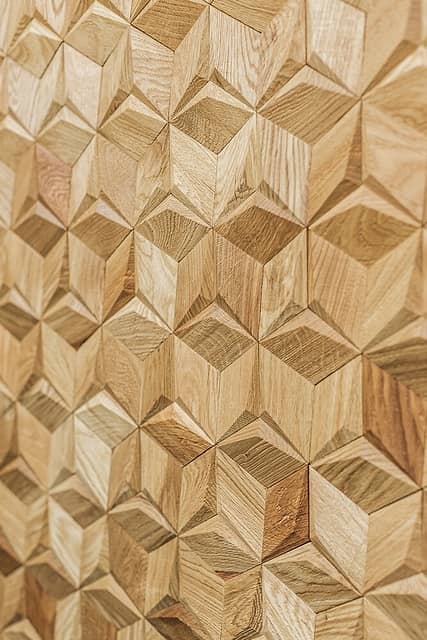 3D мозаика из дерева (дуб), колеровка натур