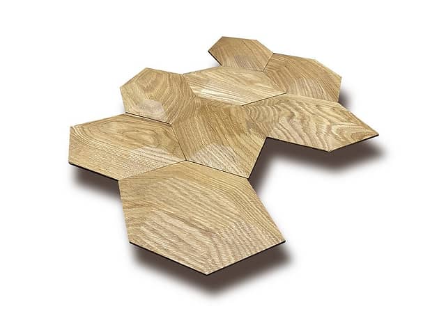 3D мозаика из дерева (дуб), колеровка натур