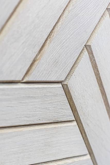 3D мозаика из дерева (дуб), колеровка белый