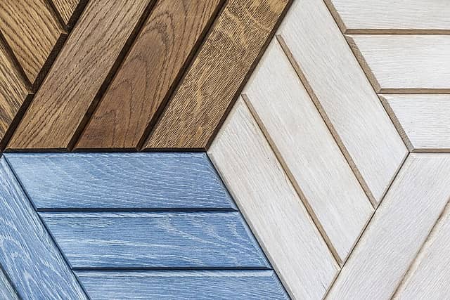 3D мозаика из дерева (дуб), колеровка венге