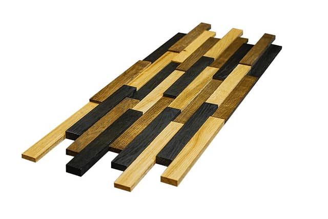 3D мозаика из дерева (дуб), колеровка натур, венге, эбен