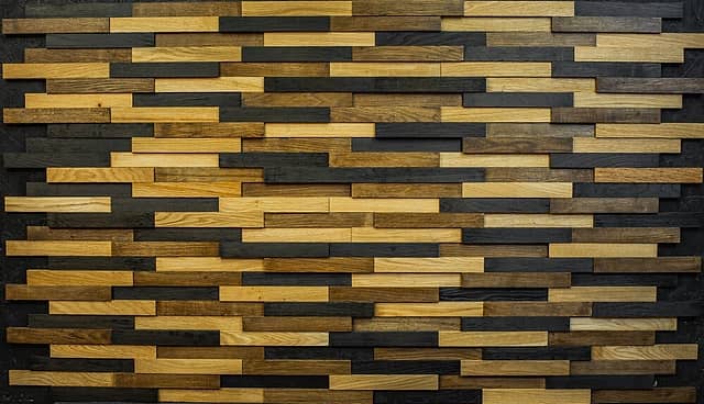 3D мозаика из дерева (дуб), колеровка натур, венге, эбен