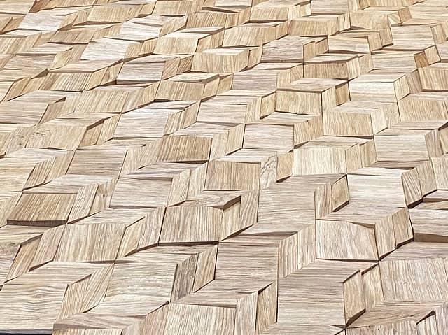 Колотая 3D мозаика из дерева (дуб), колеровка натур