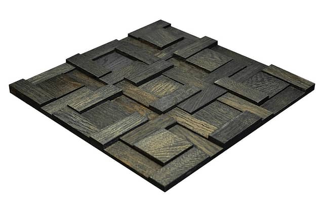 3D мозаика из дерева (дуб), колеровка эбен