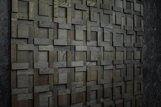 3D мозаика из дерева (дуб), колеровка эбен