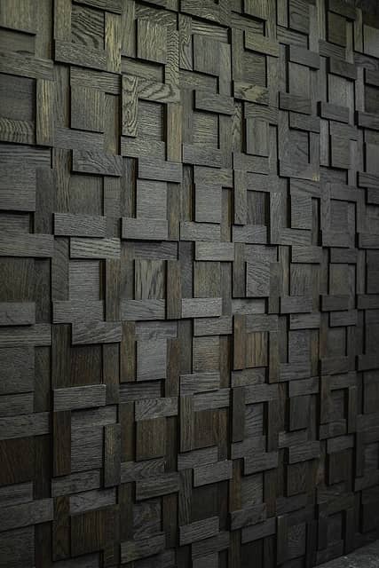 3D мозаика из дерева (дуб), колеровка эбен