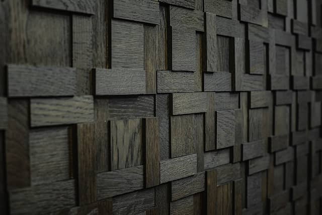 3D мозаика из дерева (дуб), колеровка эбен