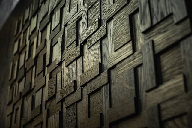 3D мозаика из дерева (дуб), колеровка эбен