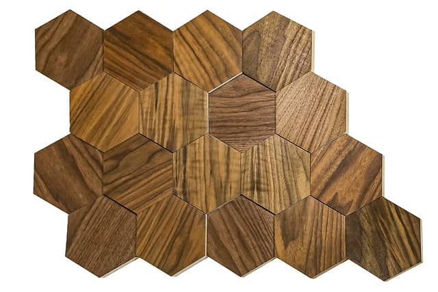 3D мозаика из шпона ореха, колеровка натур