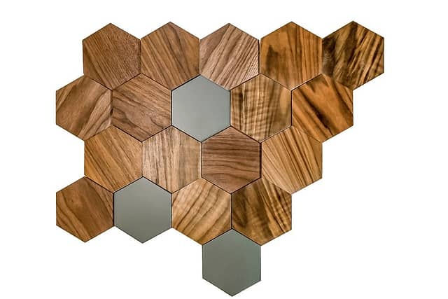 3D мозаика из шпона ореха, колеровка натур