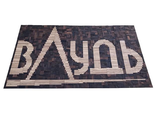 Панно из дерева (дуб, термоясень) Логотип компании