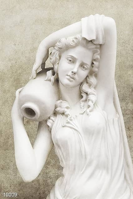 Панно из фотомозаики Девушка с кувшином