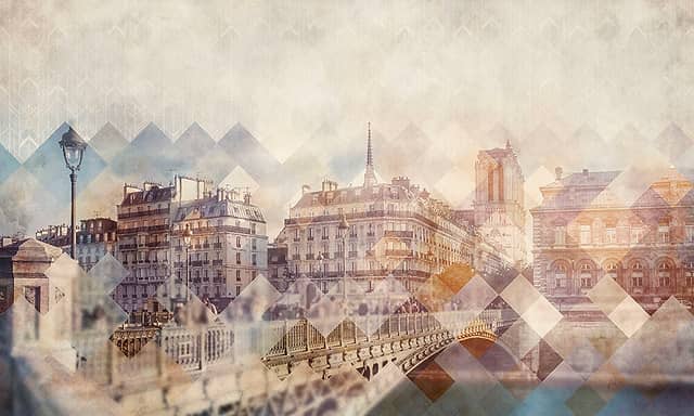 Панно из фотомозаики Город