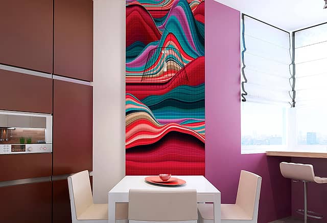 Панно из фотомозаики Красочные разводы