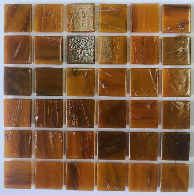 Стеклянная мозаика с авантюрином, серия Gold Link