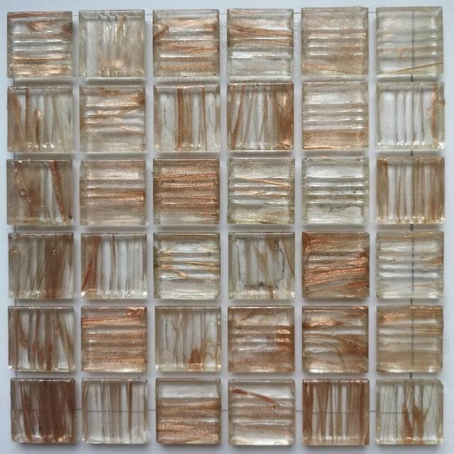 Стеклянная мозаика с авантюрином, серия Gold Link