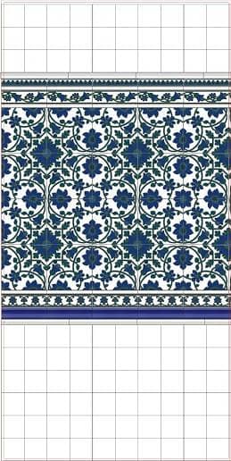 Керамическая плитка для стен, серия Бриз (полотно 30x40 из 12 частей)