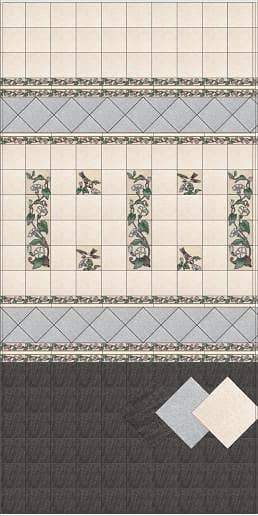Керамическая плитка для стен, серия Караоке (полотно 30x40 из 12 частей)