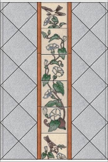 Керамическая плитка для стен, серия Караоке (полотно 30x40 из 12 частей)