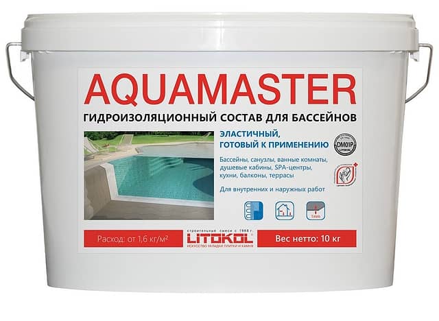 Однокомпонентная эластичная гидроизоляция AQUAMASTER, 10кг