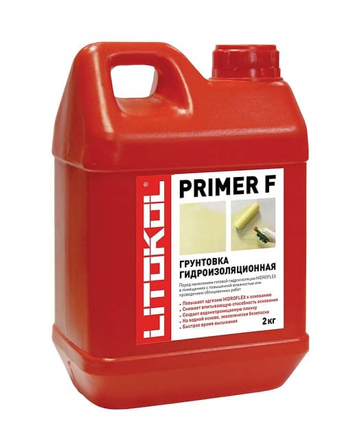 Грунтовка гидроизоляционная PRIMER F-м, 2 кг