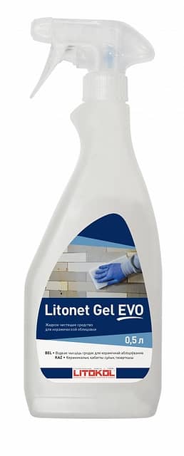 Средство для удаления остатков эпоксидной затирки (стены), LITONET GEL EVO, 0.5 л