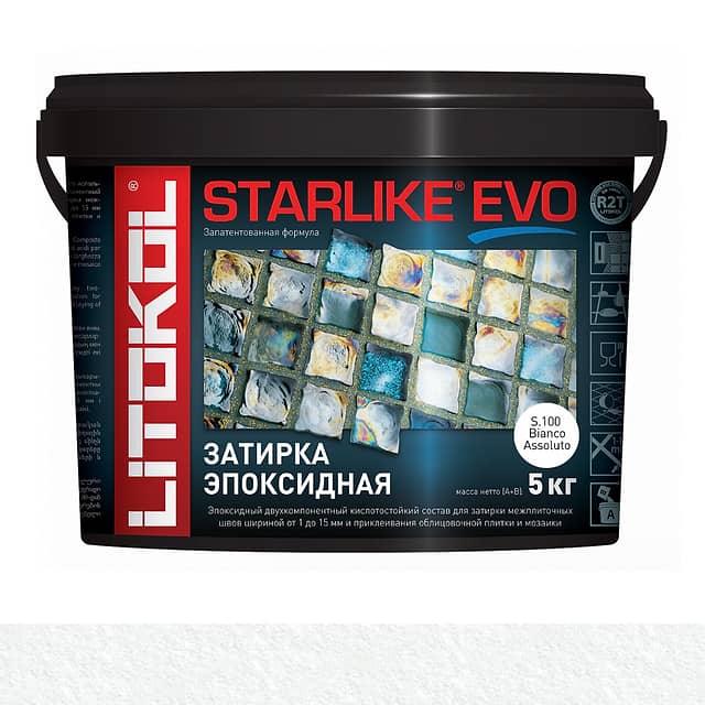 Эпоксидная затирка Starlike EVO S.100 BIANCO ASSOLUTO 5 кг