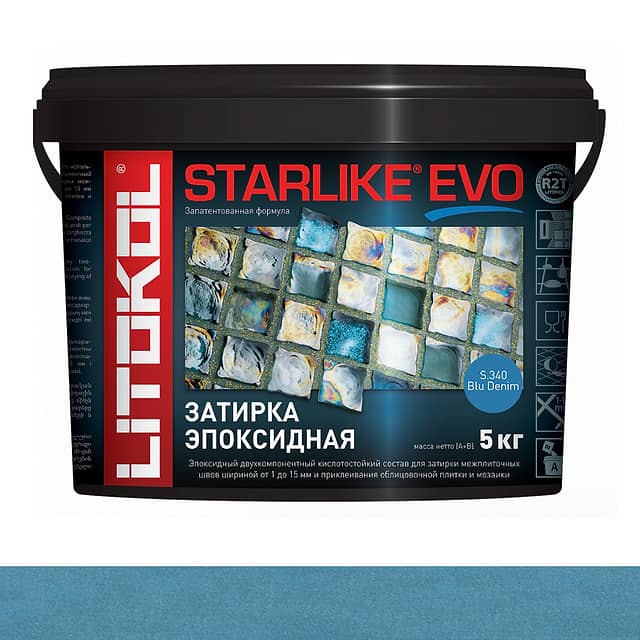 Эпоксидная затирка Starlike EVO S.340 BLU DENIM 5 кг