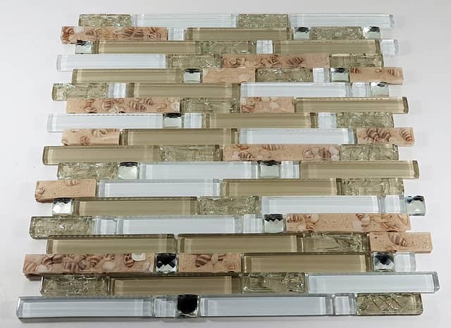 Стеклянная мозаика с ракушкой, серия Uland