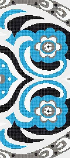 Мозаичное панно (Amelie Blue D), серия Decorations