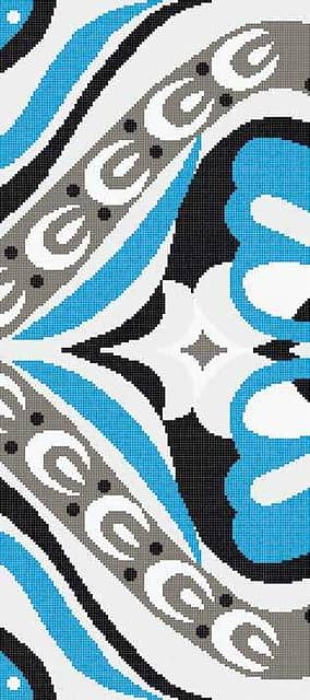 Мозаичное панно (Amelie Blue F), серия Decorations