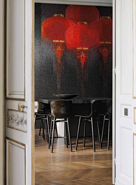 Мозаичное панно (Lanterns Black B), серия Decorations