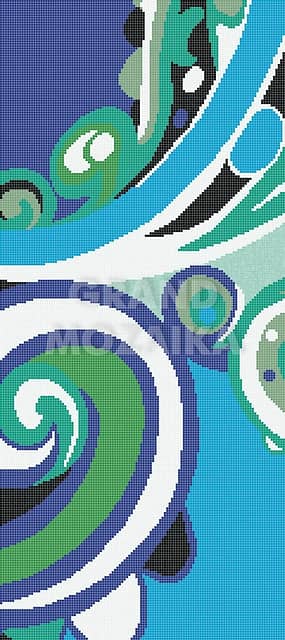 Мозаичное панно (Pizzo Blu C), серия Decorations
