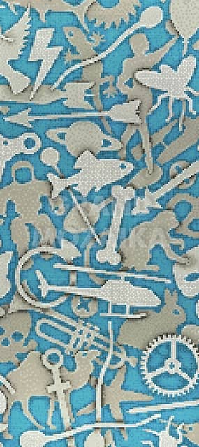 Мозаичное панно (Silhouette Turquoise A), серия Decorations